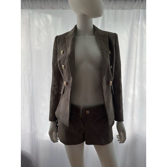 NWOT Marciano Guess Women's Blazer Jacket + Pants Shorts Brown 2 - Picture 3 of 14